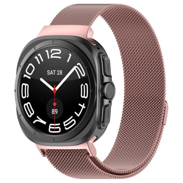 Samsung Galaxy Watch ULTRA 47mm Milanese Metal Hasır Kordon Pembe