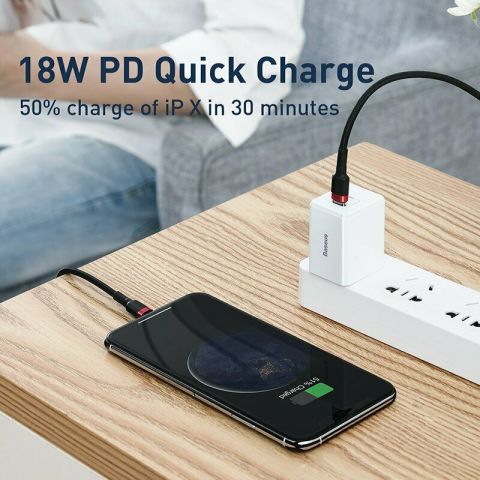 Baseus Type-C to Lightning PD 18W Cafule Hızlı Şarj Kablosu