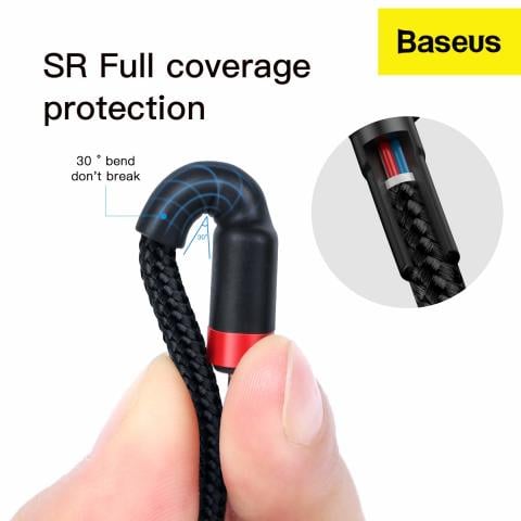 Baseus Type-C to Type-C Cafule QC 2.0 Hızlı Şarj Kablosu  2M (200 cm) Füme