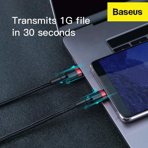 Baseus Type-C to Type-C Cafule QC 2.0 Hızlı Şarj Kablosu  2M (200 cm) Füme