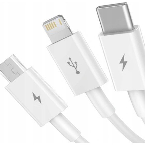 Baseus Süperior 3 in 1 Type-C Lightning Micro Şarj Kablosu 150CM
