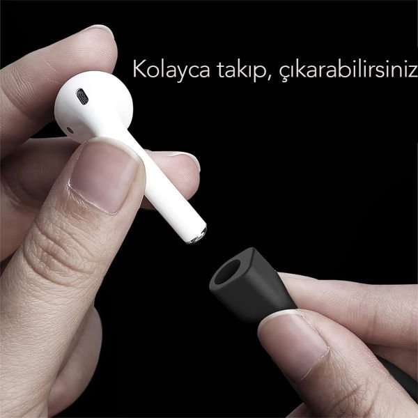 AirPods Kulaklık Düşmeyi Engelleyen Silikon Askı İpi