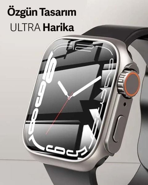 Apple Watch 44mm Watch Ultra Görünümlü Kasa Dönüştürücü Ekran Koruyucu Kasa