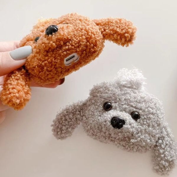 Airpods Peluş Kılıf Fluffy Dog Design