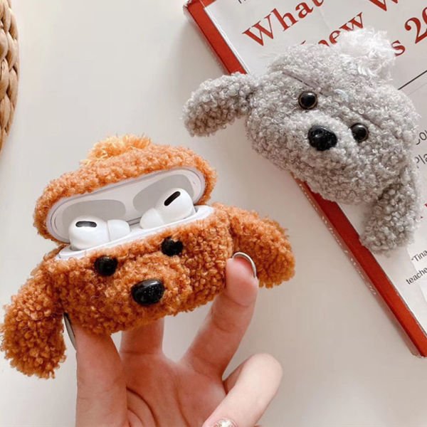 Airpods Peluş Kılıf Fluffy Dog Design