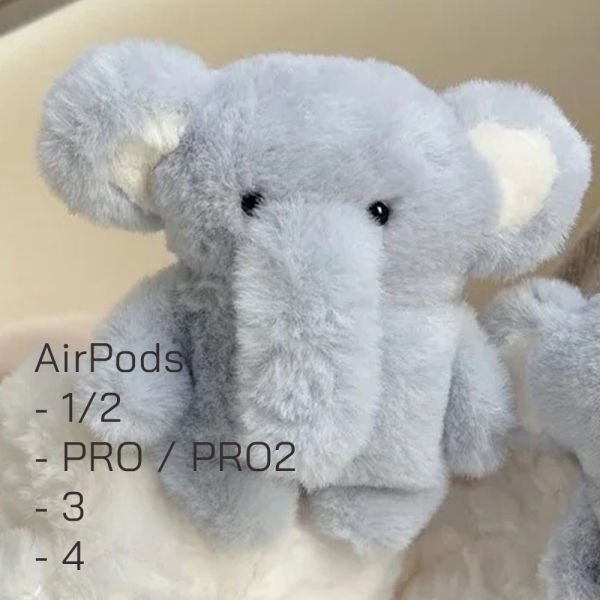 AirPods Pofuduk Peluş Fil Kılıf