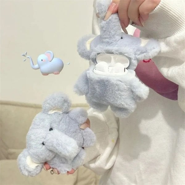 AirPods Pofuduk Peluş Fil Kılıf