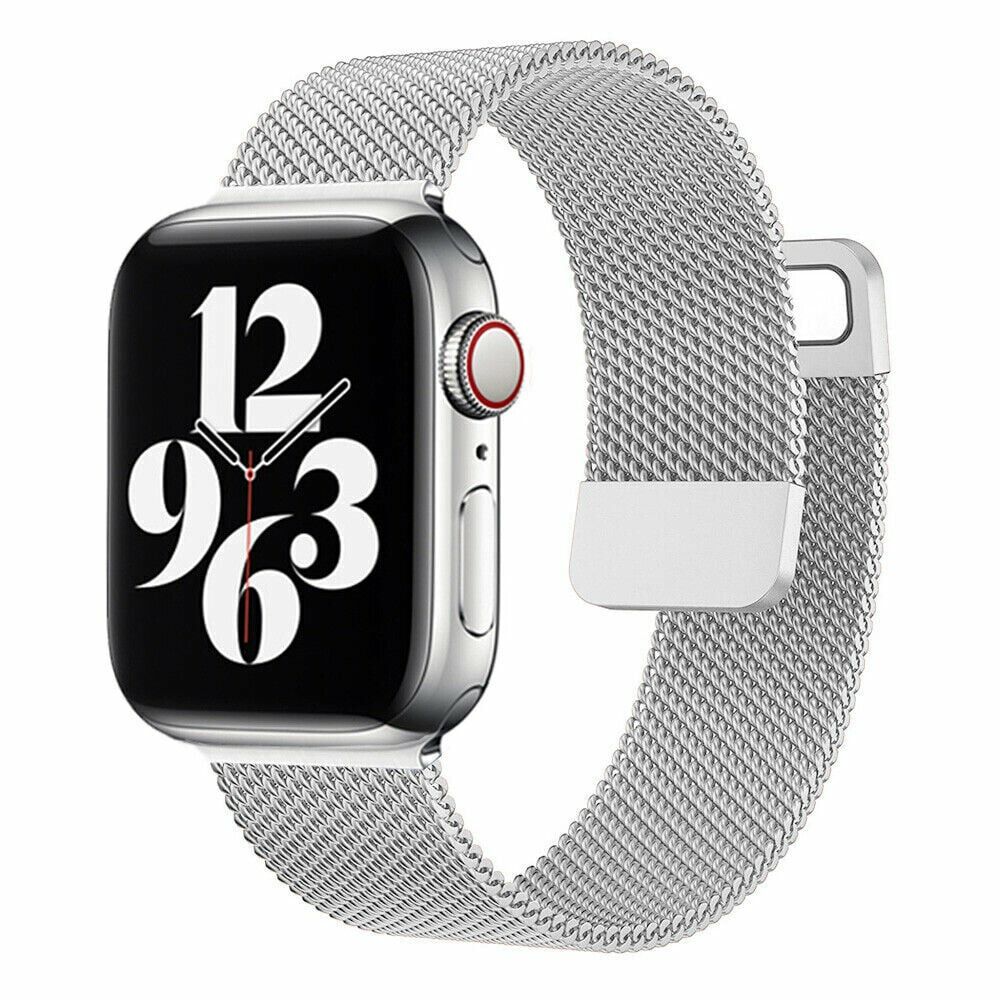 Apple Watch 38-40-41mm Milan Metal Hasır Kordon Gümüş