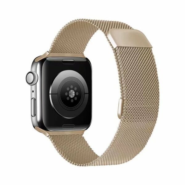 Apple Watch 38-40-41mm Milan Metal Hasır Kordon Gold