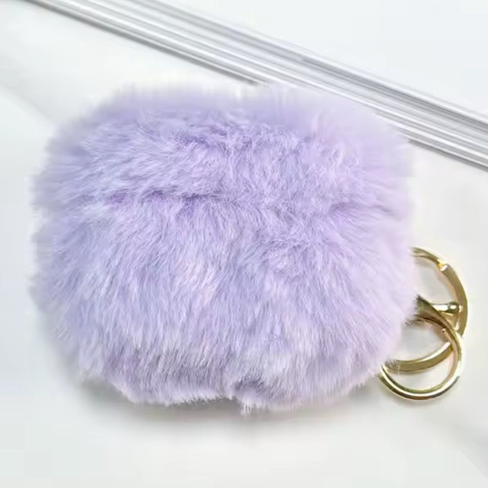 Airpods Peluş Kılıf Lila - AirPods 1/2