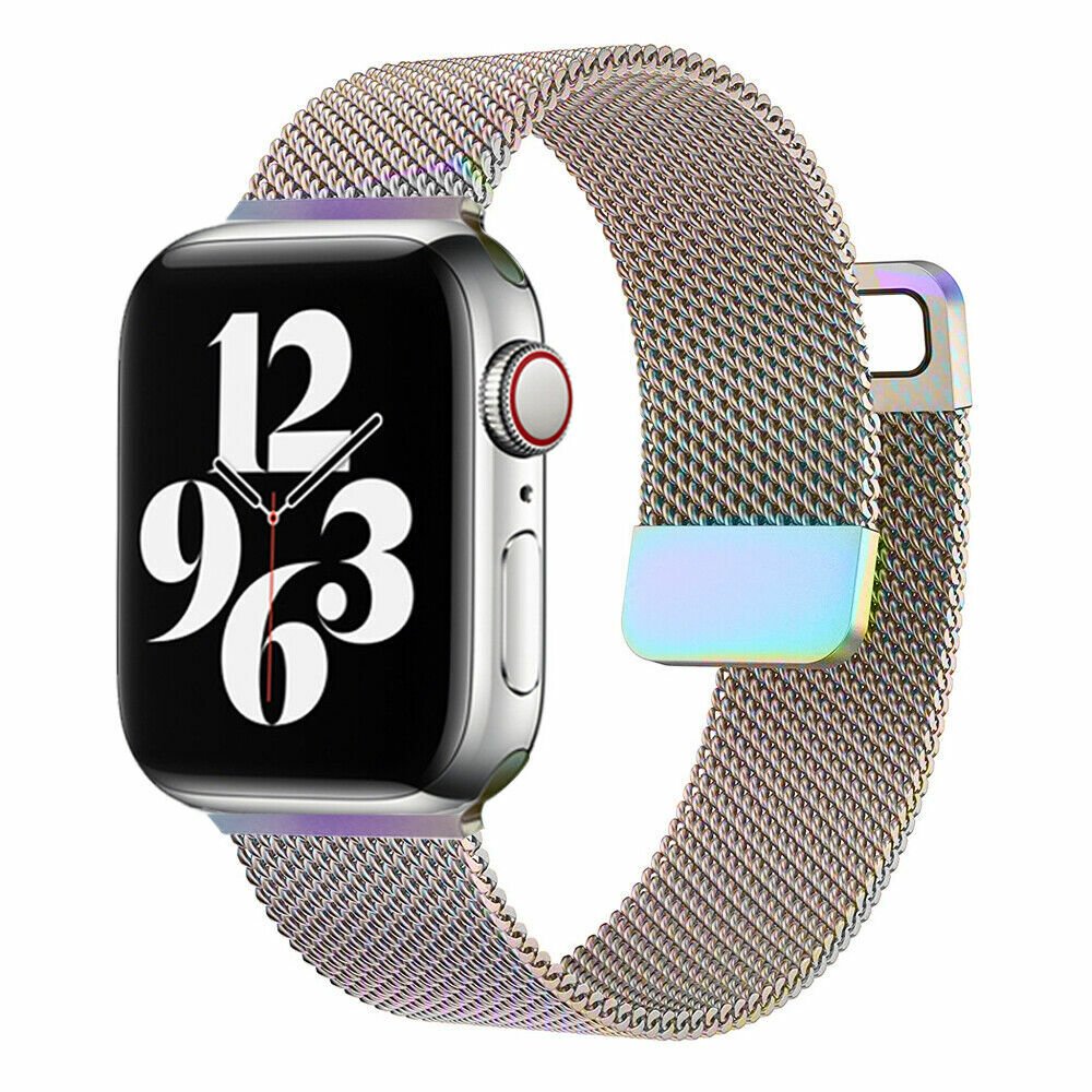 Apple Watch 42-44-45-49mm Milan Metal Hasır Kordon Hologram