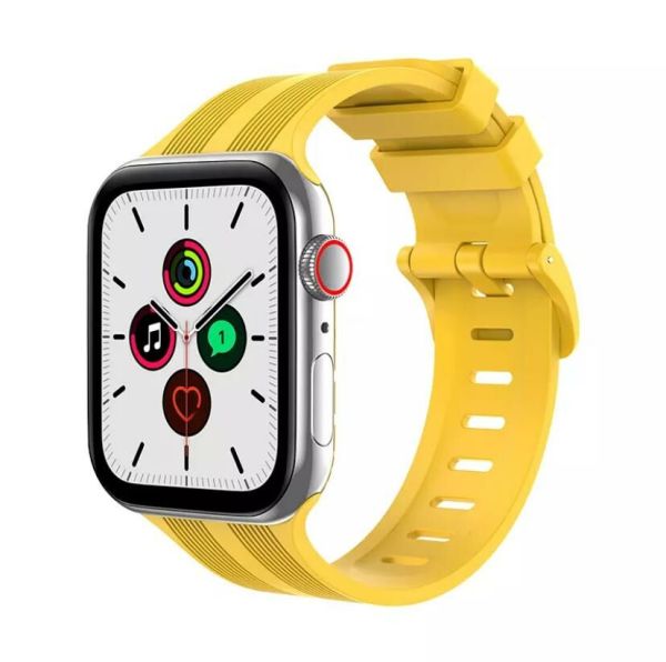 Apple Watch 38-40-41mm BOX Band Silikon Kordon Sarı