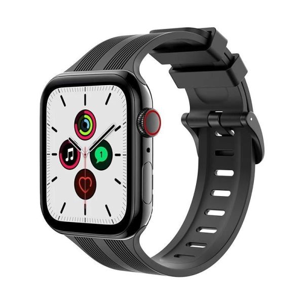 Apple Watch 38-40-41mm BOX Band Silikon Kordon Siyah