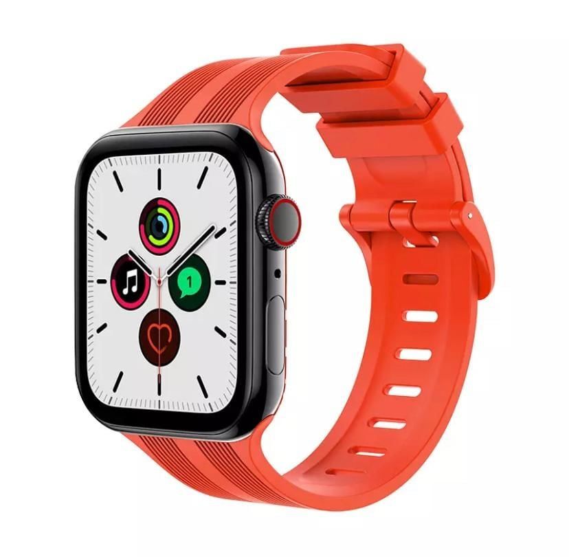 Apple Watch 38-40-41mm BOX Band Silikon Kordon Turuncu