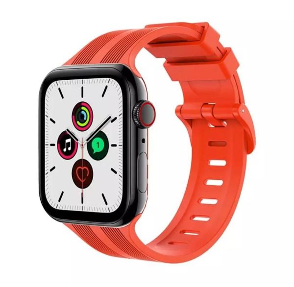Apple Watch 38-40-41mm BOX Band Silikon Kordon Turuncu