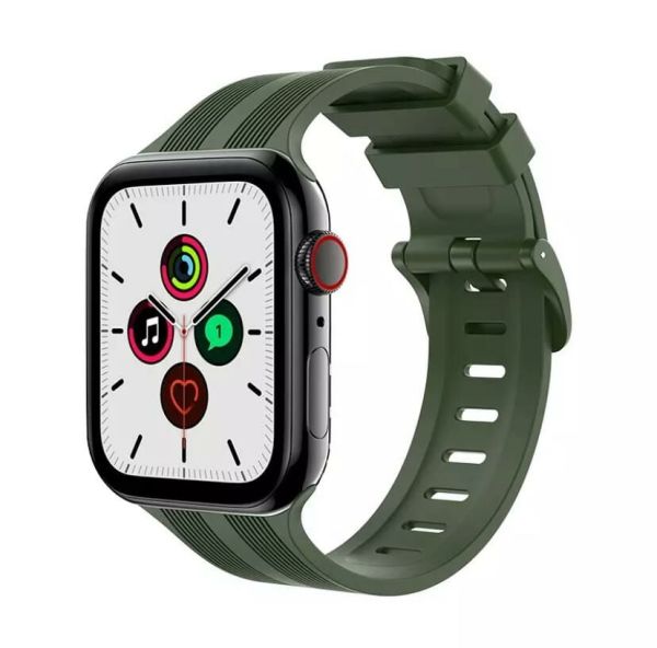 Apple Watch 38-40-41mm BOX Band Silikon Kordon Koyu Yeşil