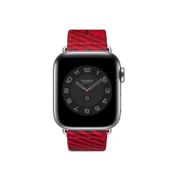 Apple Watch 38-40-41mm Hermes Örgü Dokuma Kordon Kırmızı