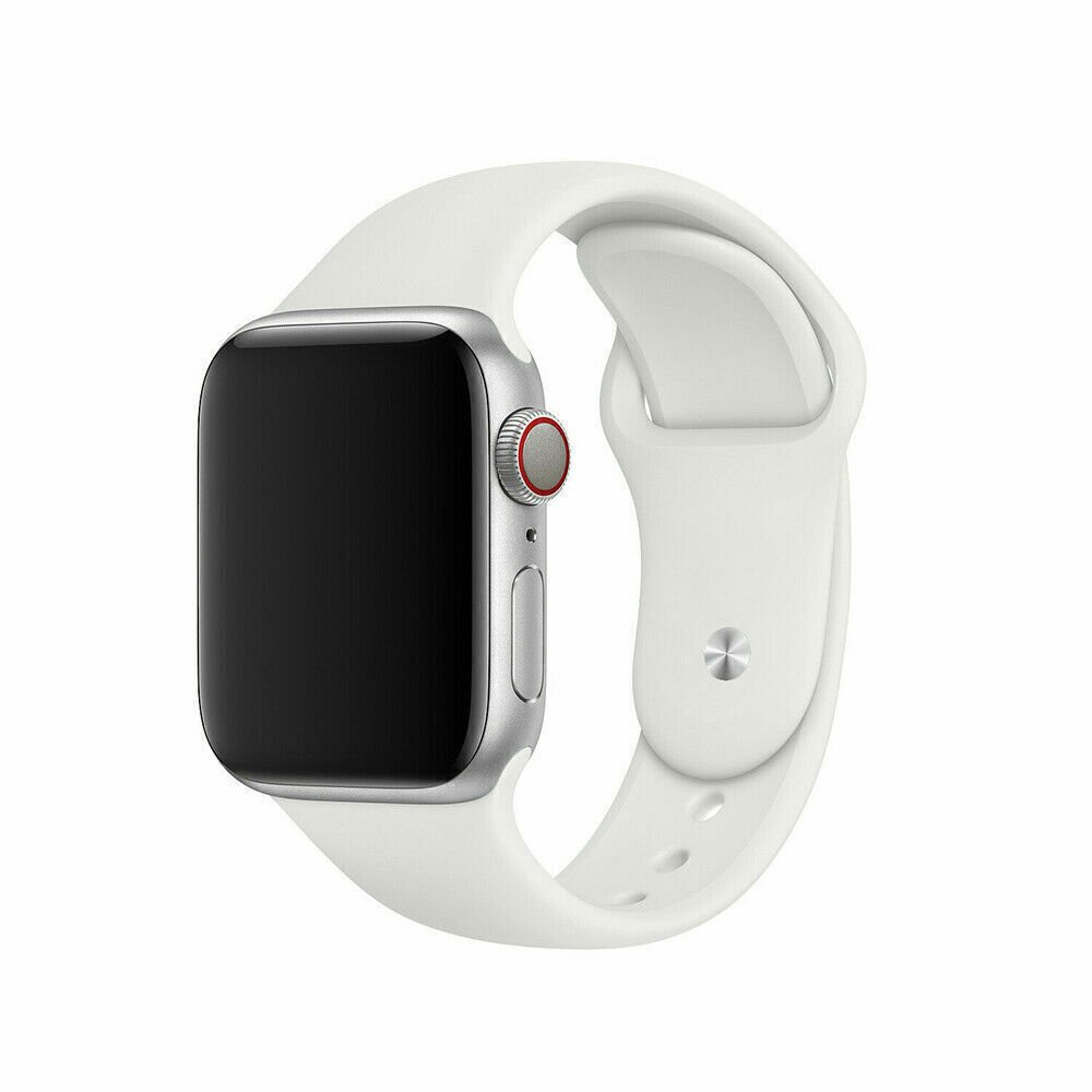 Apple Watch 49-45-44-42mm Liquid Silikon Kordon Beyaz - S-M (Small)