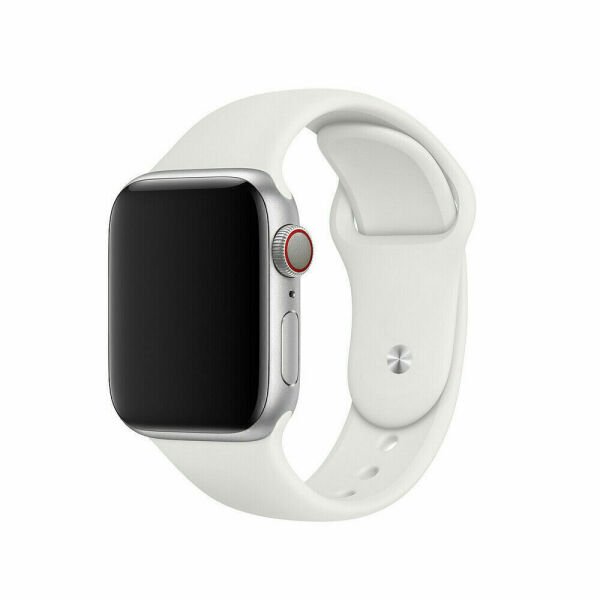 Apple Watch 49-45-44-42mm Liquid Silikon Kordon Beyaz - M-L (Large)