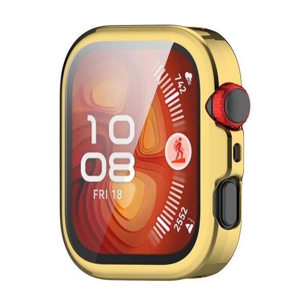 Huawei Watch Fit 4 PRO Electroplate Renkli Tpu Kasa Koruyucu Gold