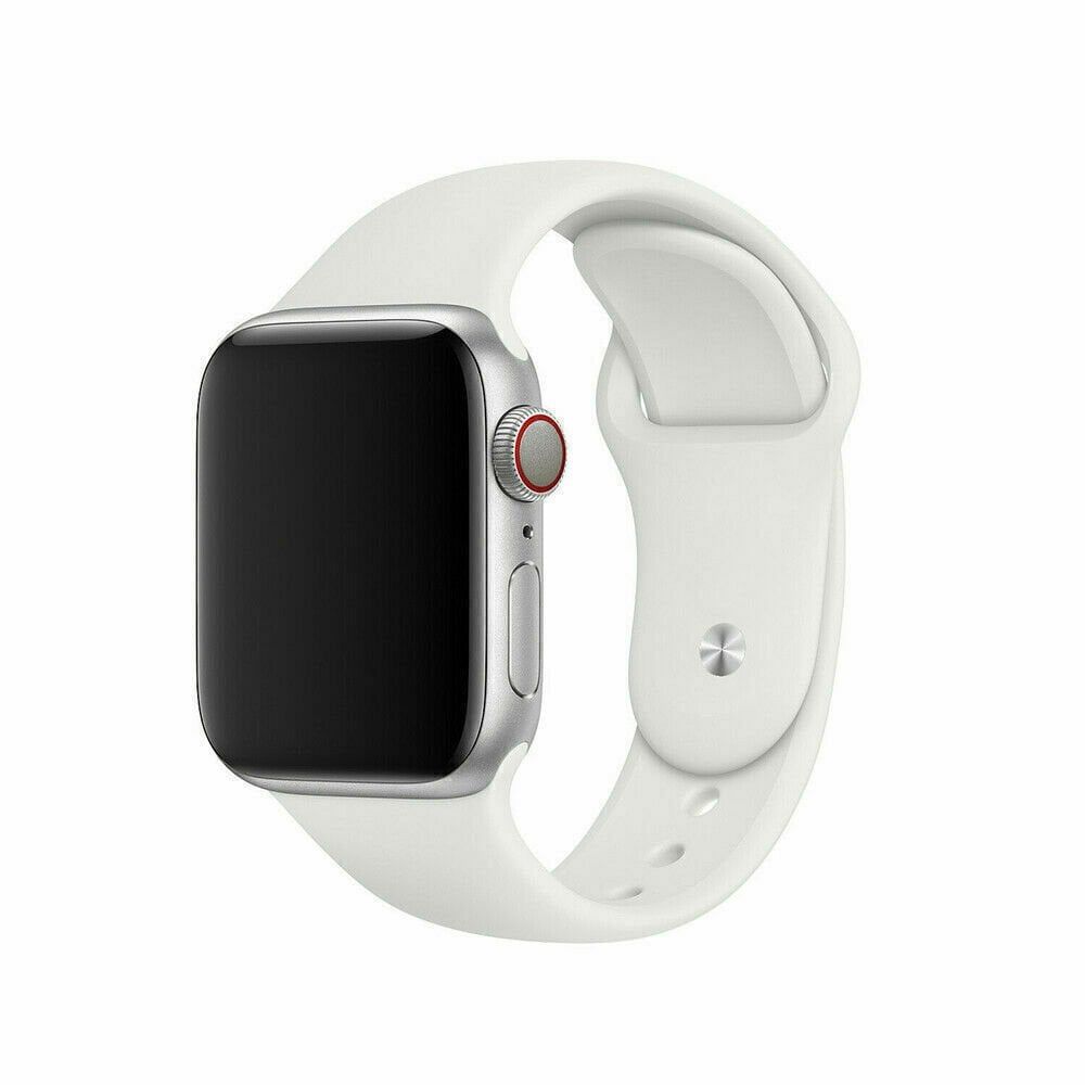 Apple Watch 38-40-41mm Liquid Silikon Kordon Beyaz - M-L (Large)