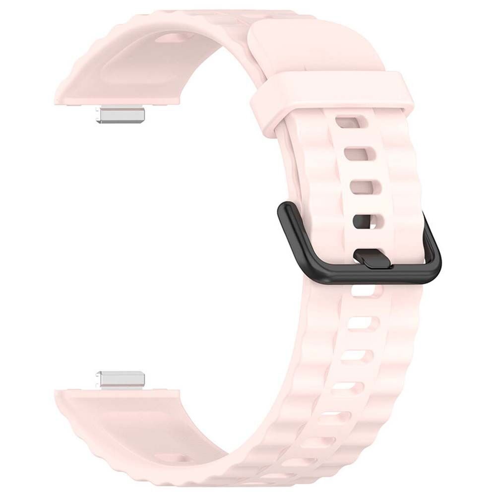 Huawei Fit4 PRO /Fit4 / Fit3 Official Siyah Tokalı Silikon Kordon Pembe