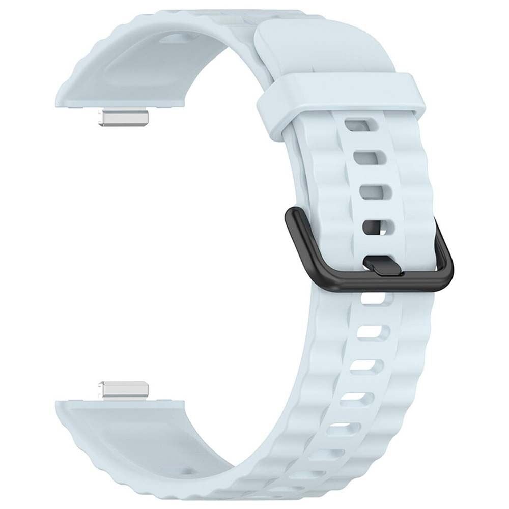 Huawei Fit4 PRO /Fit4 / Fit3 Official Siyah Tokalı Silikon Kordon Açık Mavi