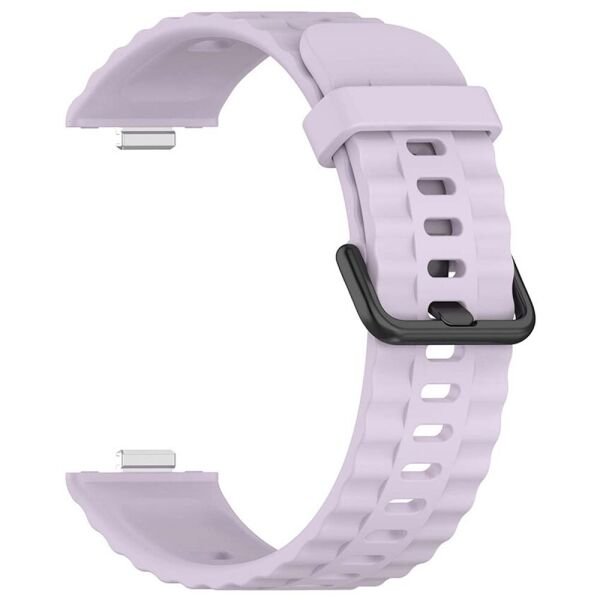 Huawei Fit4 PRO /Fit4 / Fit3 Official Siyah Tokalı Silikon Kordon Lila