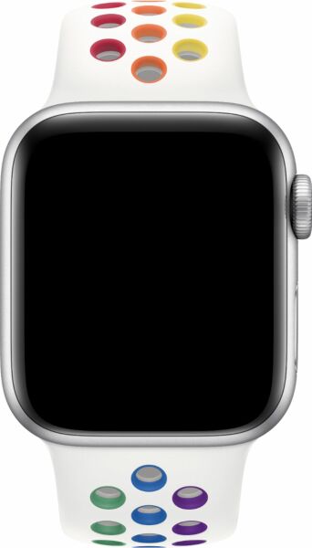 Apple Watch 38-40-41mm Rainbow Nike Delikli Silikon Kordon