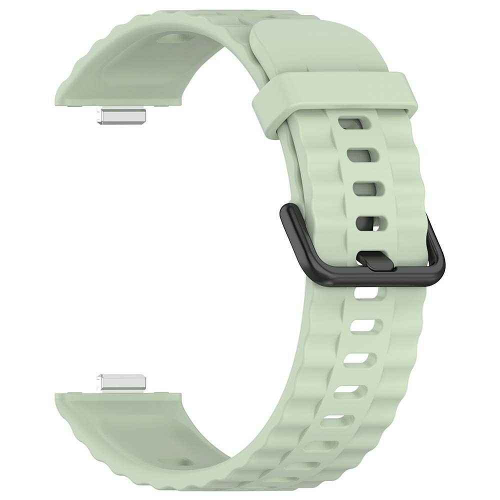 Huawei Fit4 PRO /Fit4 / Fit3 Official Siyah Tokalı Silikon Kordon Açık Yeşil