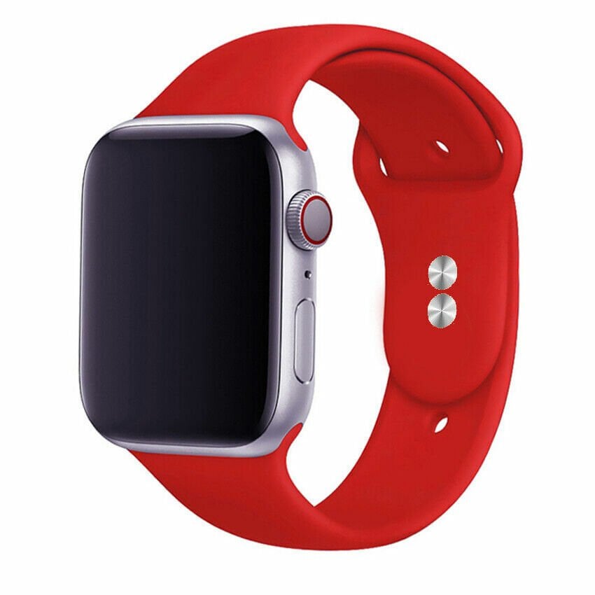 Apple Watch 38-40-41mm Liquid Silikon Kordon Kırmızı - M-L (Large)