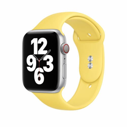 Apple Watch 38-40-41mm Liquid Silikon Kordon Sarı - S-M (Small)