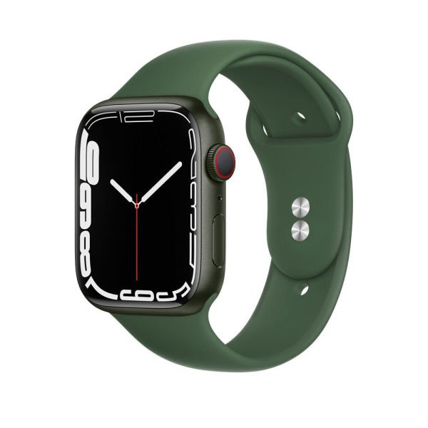 Apple Watch 38-40-41mm Liquid Silikon Kordon Koyu Yeşil - S-M (Small)