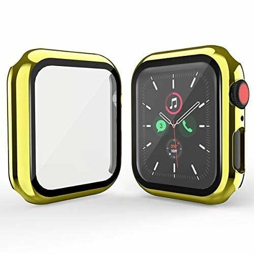 Apple Watch 42mm Shine Case Parlak Kasa Ekran Koruyucu Gold