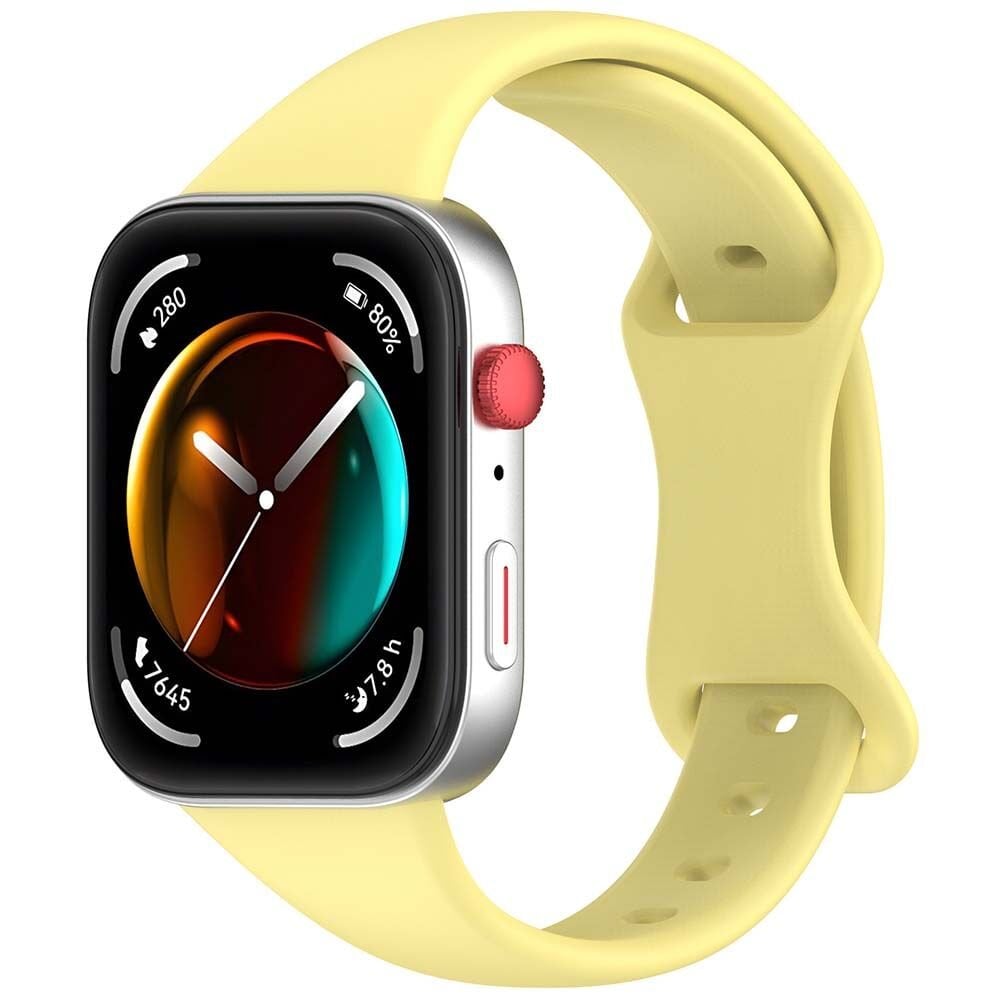 Huawei Watch Fit 4 PRO / Fit 4 / Fit 3 Slim Same Liquid Silikon Kordon Sarı