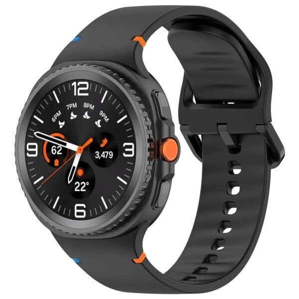 Samsung Galaxy Watch 8 44mm 40mm Classic Liquid Silikon Kordon Siyah