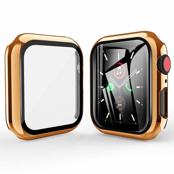 Apple Watch 40mm Shine Case Parlak Kasa Ekran Koruyucu Bakır