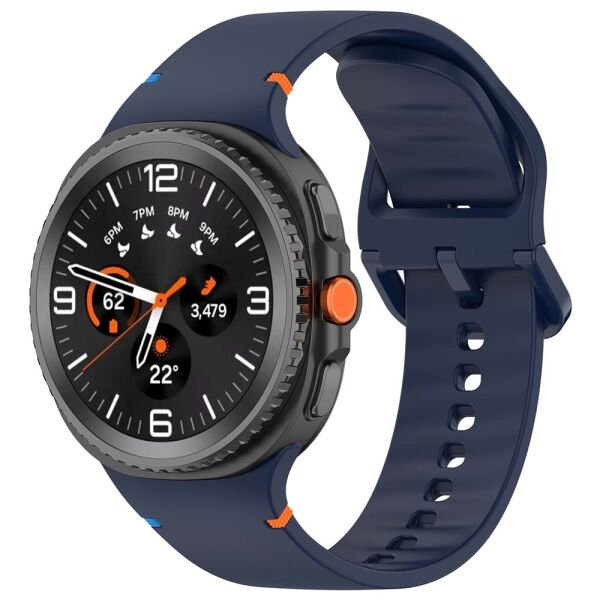 Samsung Galaxy Watch 8 44mm 40mm Classic Liquid Silikon Kordon Lacivert