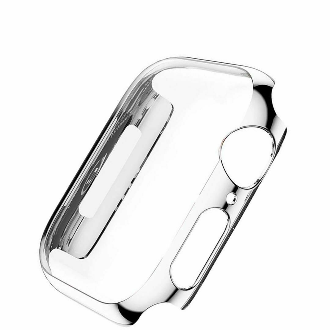Apple Watch 38mm Shine Case Parlak Kasa Ekran Koruyucu Gümüş