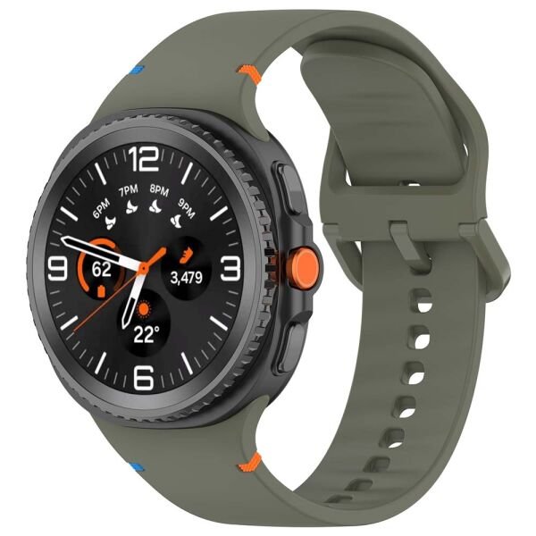 Samsung Galaxy Watch 8 44mm 40mm Classic Liquid Silikon Kordon Haki