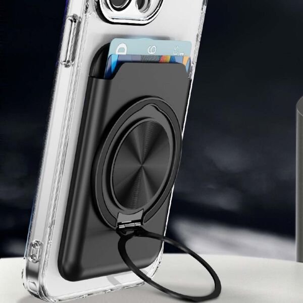 iPhone Standlı Magnetli Rubber PC Magsafe Kartlık CRD-01