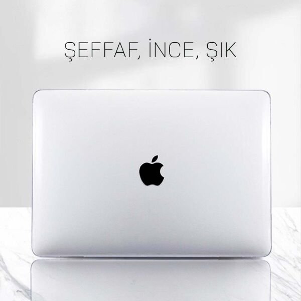 MacBook Air 13.3' A2337 A2179 A1932 Crystal Clear Şeffaf Koruma Kapak