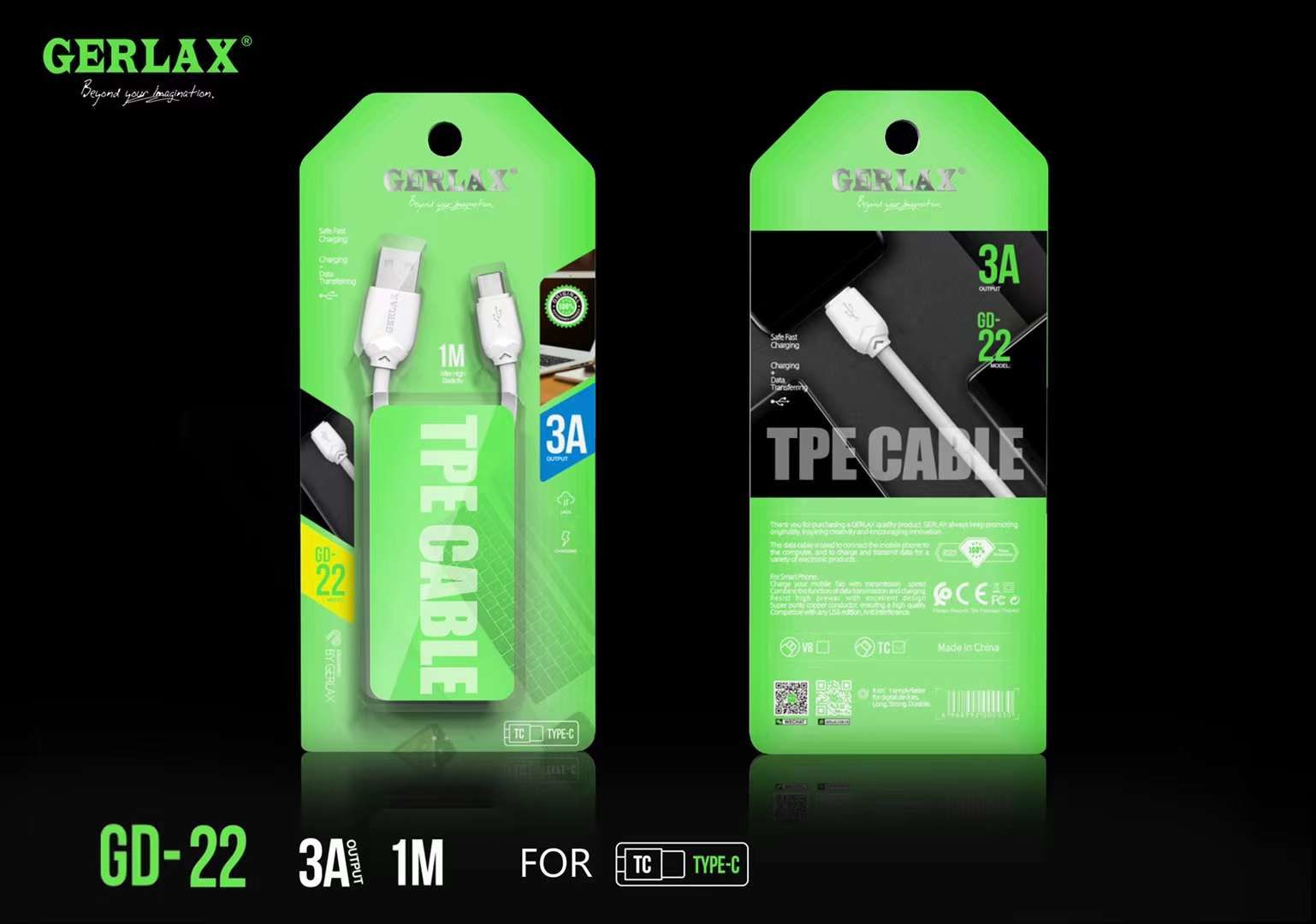 Gerlax G22 Hızlı Şarj Kablosu 3A