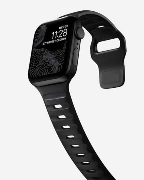 Apple Watch 49-45-44-42 mm Nomad Silikon Kordon Siyah