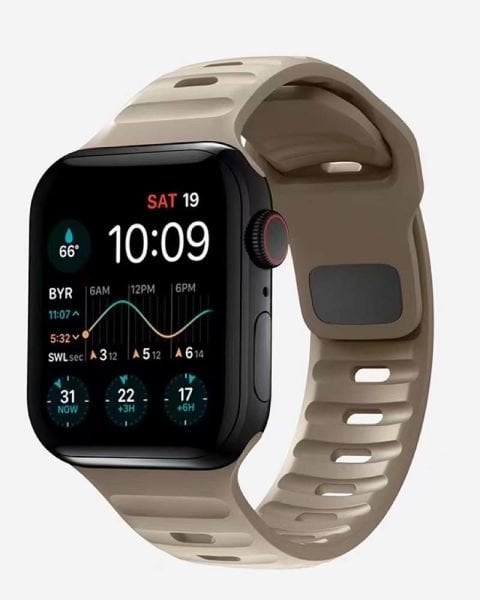Apple Watch 49-45-44-42 mm Nomad Silikon Kordon Soft Kahve