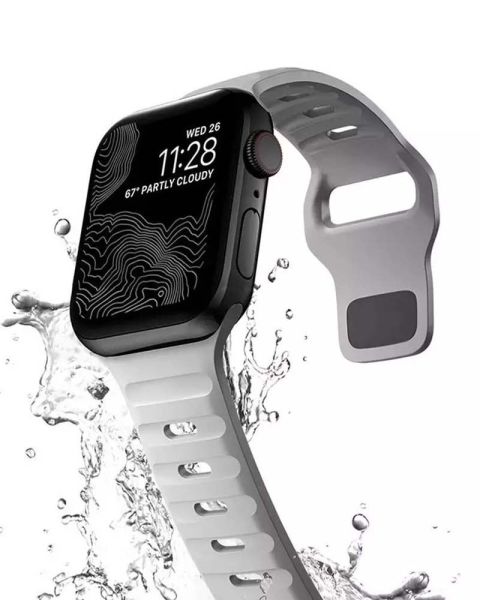 Apple Watch 38-40-41mm Nomad Silikon Kordon Gri