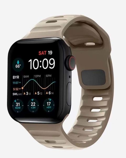 Apple Watch 38-40-41mm Nomad Silikon Kordon Soft Kahve