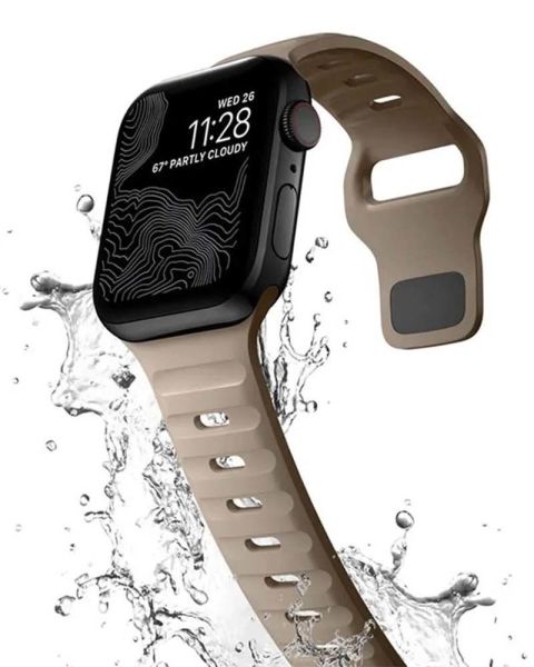 Apple Watch 38-40-41mm Nomad Silikon Kordon Soft Kahve