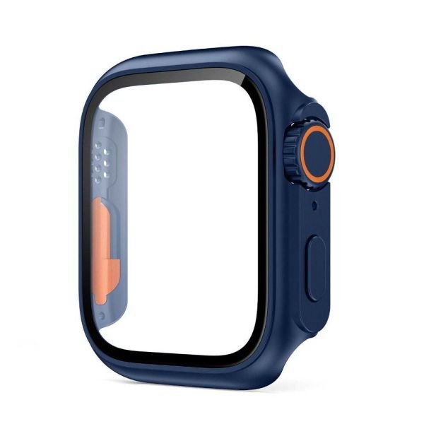 Apple Watch 44mm-45mm-41mm-40mm Watch Ultra Görünümlü Kasa Dönüştürücü Ekran Koruyucu Kasa 41mm - Titanium Gold