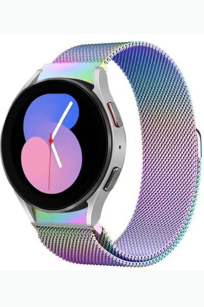 Samsung Galaxy Watch 4 5 5 Pro Milan Metal Hasır Kordon Hologram